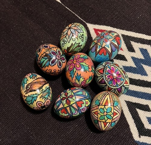 Set hand painted - 8, vintage
